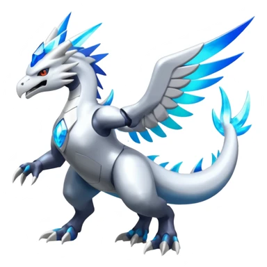Shiny Futuristic Reshiram-Zekrom-Latios-Kyurem-Latios-hybrid-fusion, full body sticker