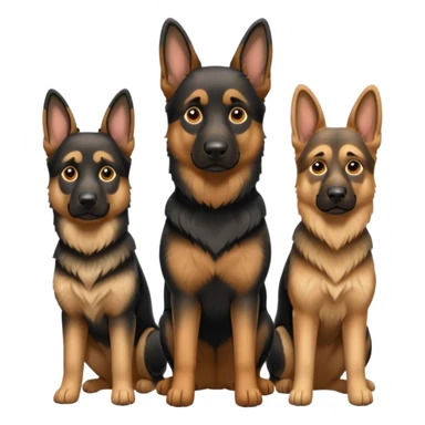 three german sheperds sticker