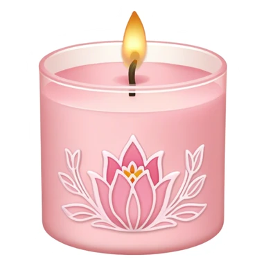 Light pink bath and body works floral out line candle sticker