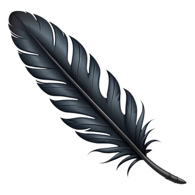 Black raven feather sticker