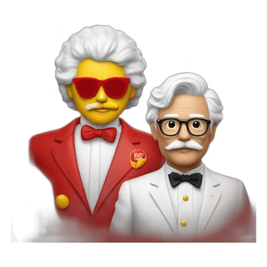 Colonel Sanders and Ronald McDonald sticker