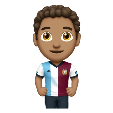 Novio venezolano con camiseta de la vinotinto moreno , con rulos y anteojos y nvia argentina con pelo ondulada y trigueña con camiseta de argentina sticker