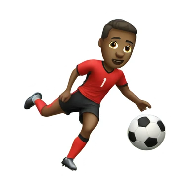 Soccer player scoring a goal sticker