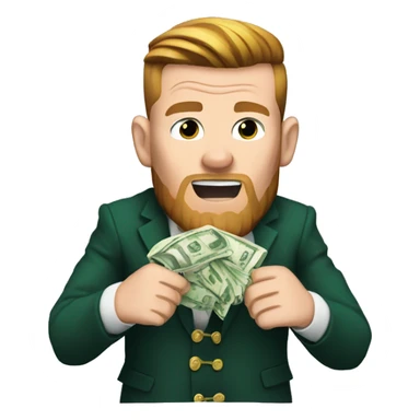 Connor mcgregor counting cash  sticker