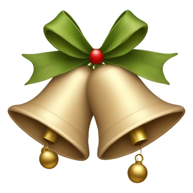 beige Christmas bells sticker