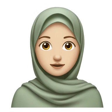 A white girl wearing sage hijab sticker