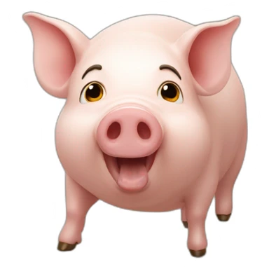 Cochon dans leau sticker