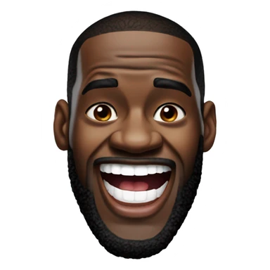 LeBron James with his mouth open sticker