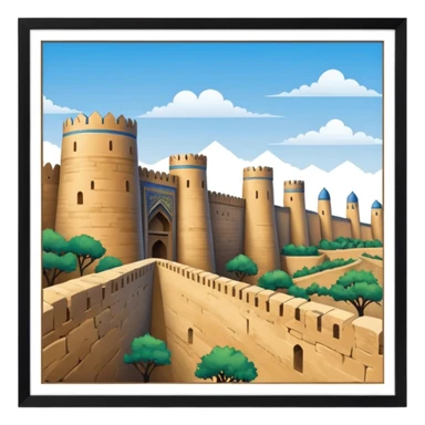 samarkand city walls sticker