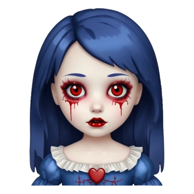 Glitter sweet horror doll sticker