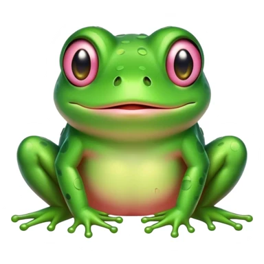 Cute blushing frog sticker