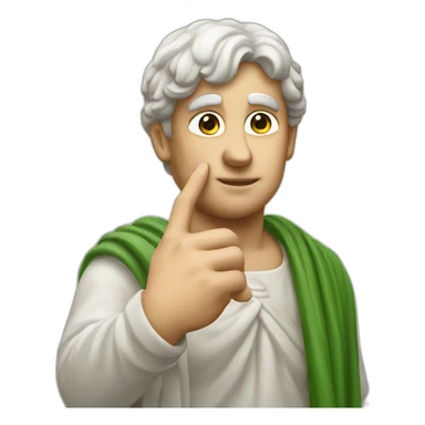 italian statue doing pinched fingers italian gesture sticker