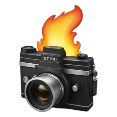 film camera fire sticker