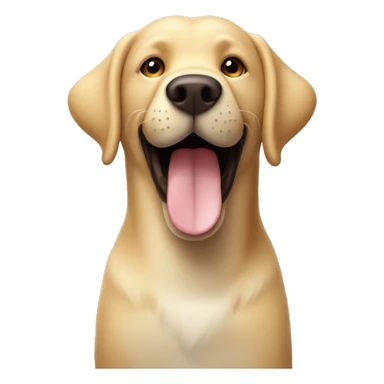 Labrador Retriever Head smiling and holding thumbs up with its paw sticker