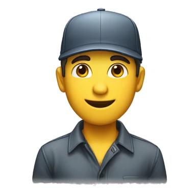 I want to create a character with a commanding profile, wearing a cap, with a happy appearance, well dressed and with a transparent background. sticker