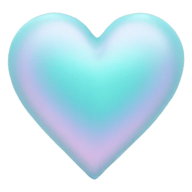 Pastel aqua heart sticker