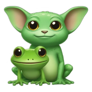 grogu with a frog sticker