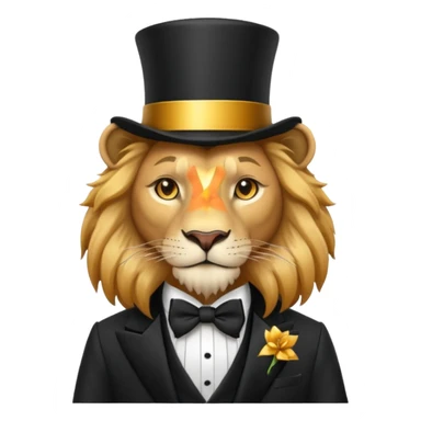 Magician lion sticker