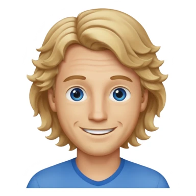 Homem de cabelo castanho claro/loiro ondulado  sticker