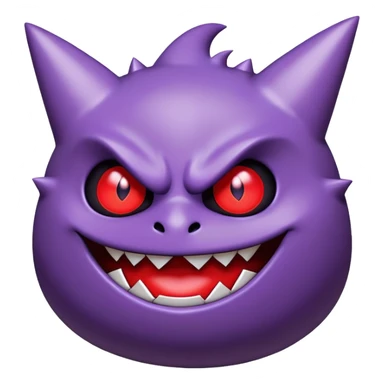 Gengar, the purple ghost Pokemon with red eyes and a mischievous grin sticker