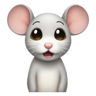 Cute mouse crying in tears sticker