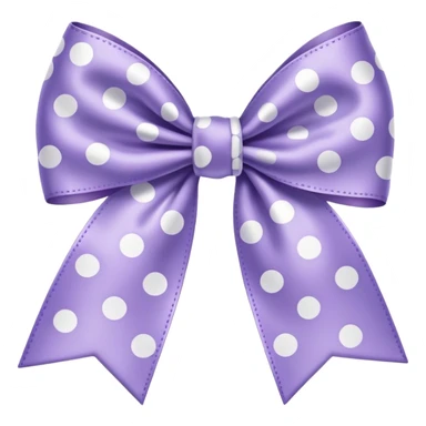 lavender bow with white dots sticker