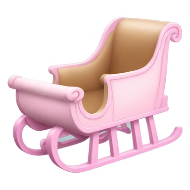 light pink sleigh sticker