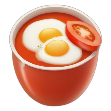 tomato soup and boiled egg sticker