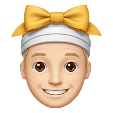 adult man with head bow  sticker