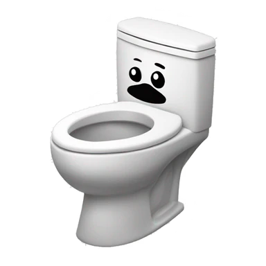 Skibidi toilet with a black doodle in it sticker