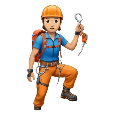 Climber with carabiners in Mountain Climbing Team sticker
