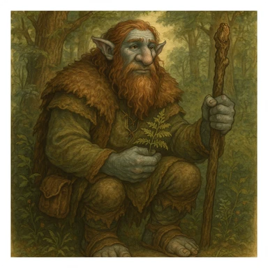 firbolg, gentle giant forest dweller, fantasy style, detailed fantasy illustration sticker