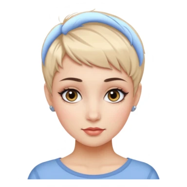 pretty bratz baddie, pretty eyes, pretty makeup, pixie cut sticker