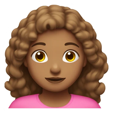 brown haired girl doing yoga with pink clothes sticker