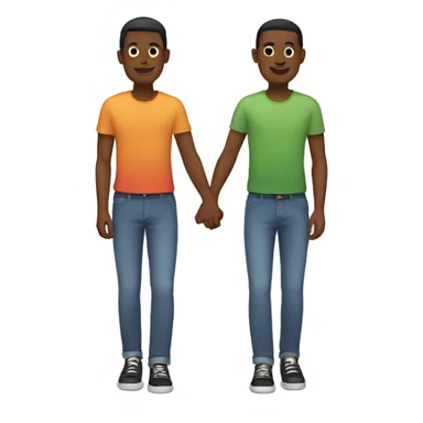 gay couple holding hands sticker