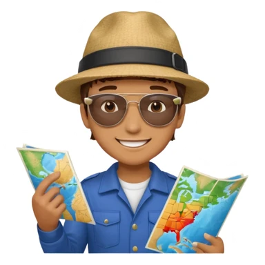 boy tour guide in USA,  sticker