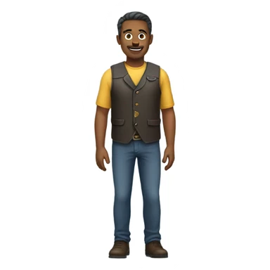 Make a man with vest  sticker