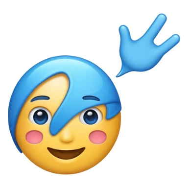 Emoji de verificado en tik tok azul con el chulo en el centro del emoji sticker
