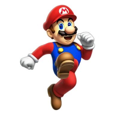 Mario jumping sticker