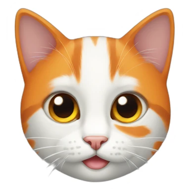 Black White orange cat sticker