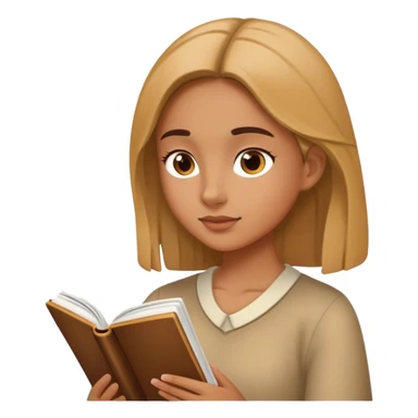 Girl reading book  sticker