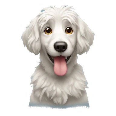 einstein dog with tongue sticking out sticker