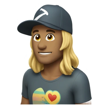 Surfer dude with love this life hat sticker