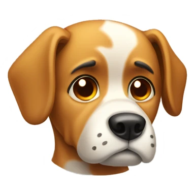 Dog with a sad face sticker