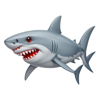 Shark with red shoes sticker