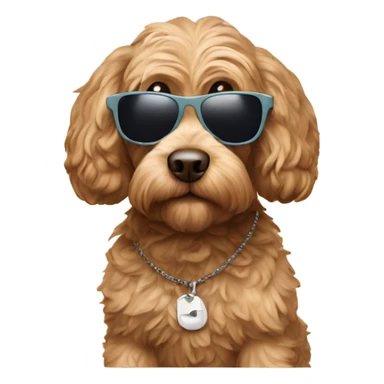 Cockapoo with sunglasses sticker