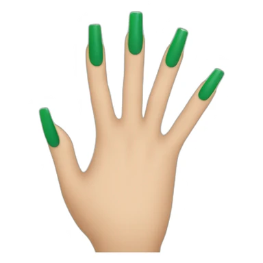 Ongles verts sticker