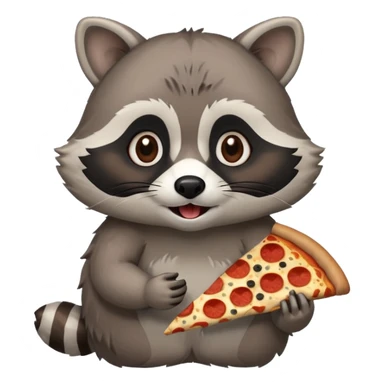 A raccoon eating junk food  sticker
