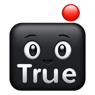 The word “true” sticker