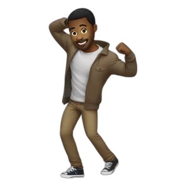 black man twerking sticker